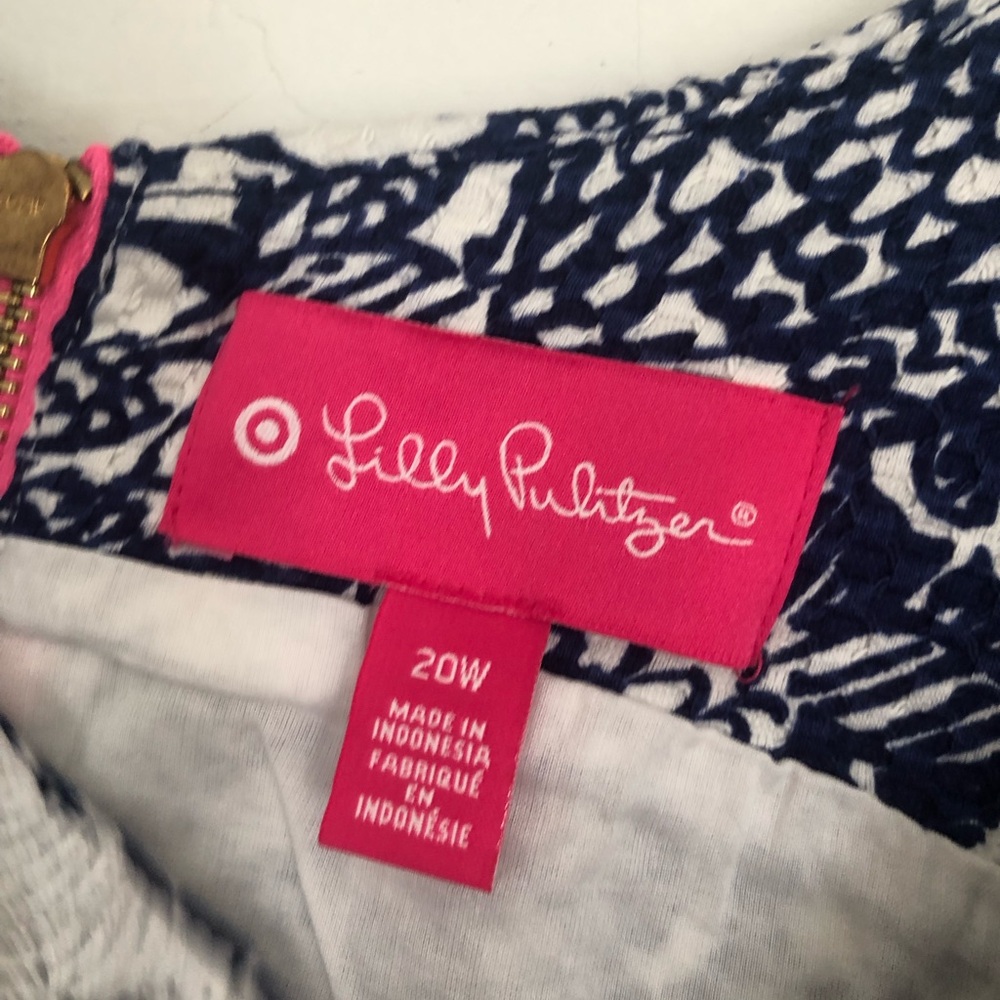 Lilly Pulitzer for Target Blue and White Mini Dress size 20W women’s - Picture 3 of 3